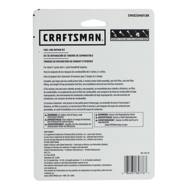 Craftsman Fuel Line Repair Kit CMXGZAMAFLRK